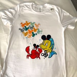 Custom Disney flounder and Sebastian Tshirt